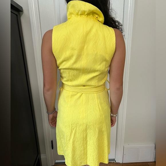 Vintage Original Milly - Neiman Marcus Textured snap wrap bow dress SIZE 0 - Picture 5 of 10